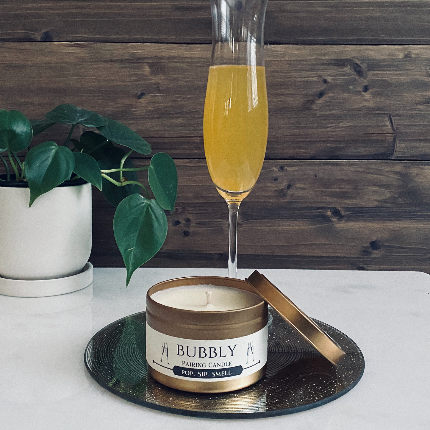 Mimosa Brunch Gift Idea - Champagne Bubbly Pairing Candle