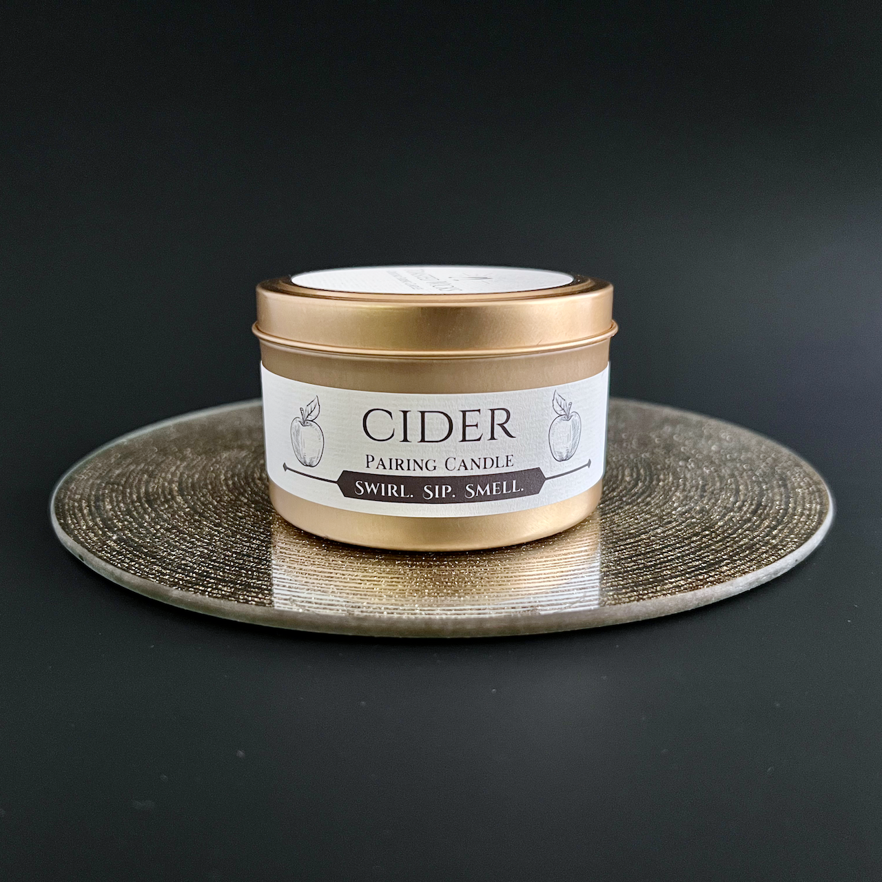 Cider Pairing Candle Gold Tin