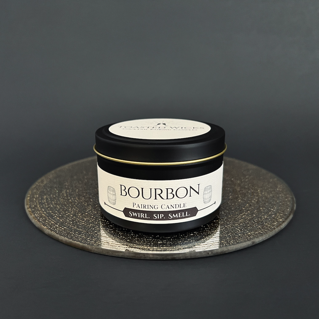 Bourbon Pairing Candle Black Tin
