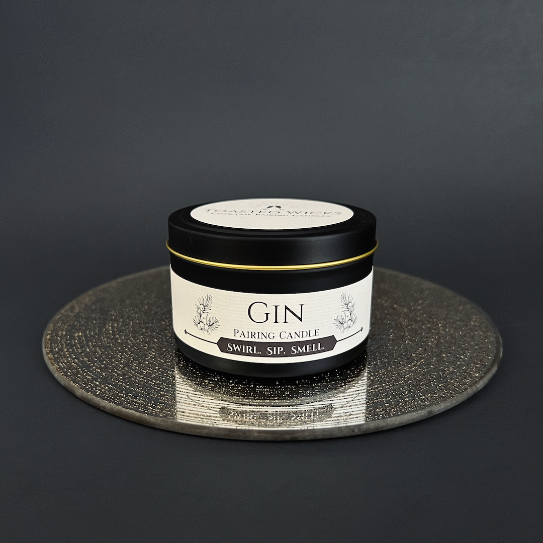 Gin Pairing Candle with Juniper Drawing on Label