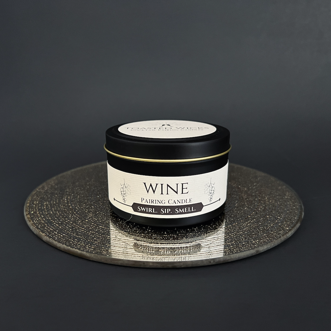 Wine Pairing Candle in Black Tin