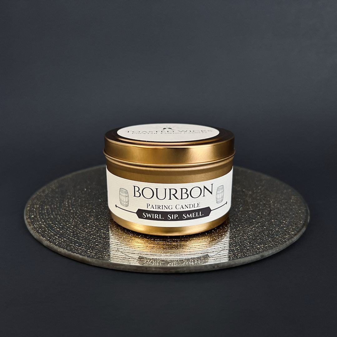 Bourbon Pairing Candle Gold Tin
